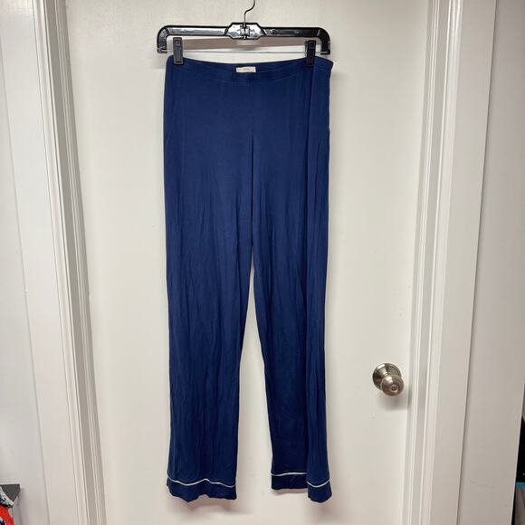 Eberyjey Navy Blue Pajama Pants Super Soft Size Medium Elastic Waist Womens - Picture 1 of 7